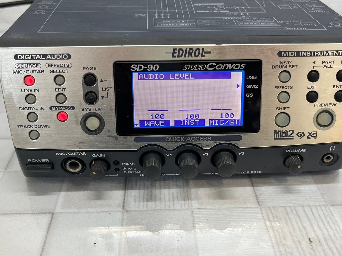 △6273 現状品 器材 音源モジュール Roland SD-90 ローランド 本体のみ