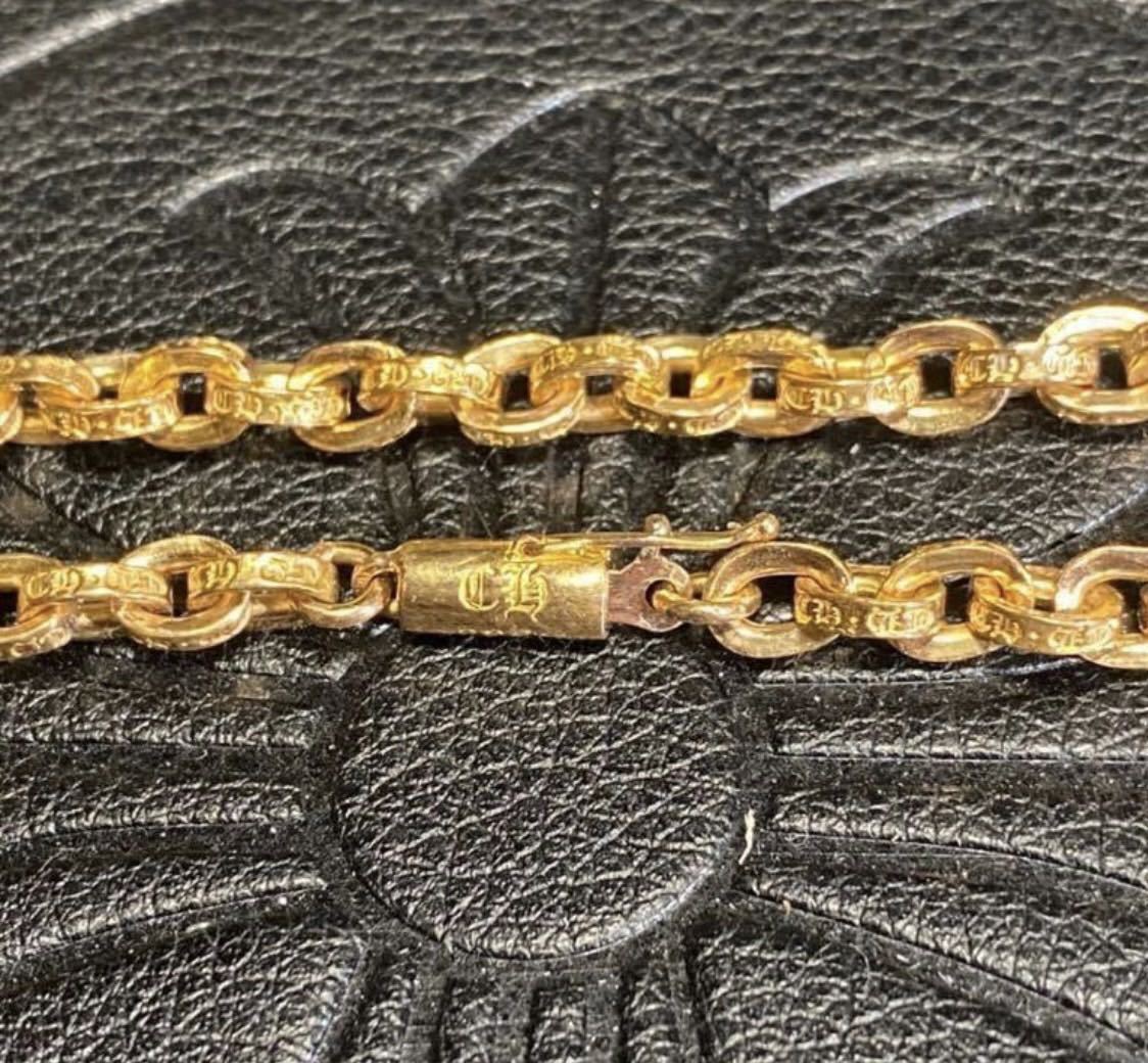 CHROME HEARTSクロムハーツ22k ペーパーチェーン20インチ 金無垢 GLD
