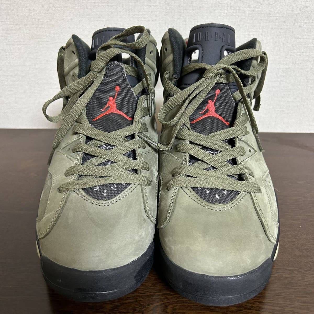 Travis Scott × Nike Air Jordan 6 Retro Medium Olive 26cm