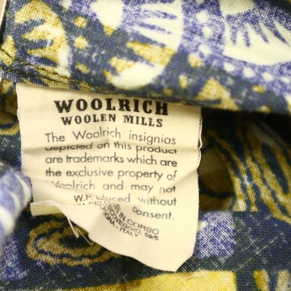 USA производства * woolrich WOOLEN MILLS Woolrich u- Len Mill z весна лето общий рисунок * короткий рукав кнопка down рубашка Sz.XS мужской G3T01594_5#A