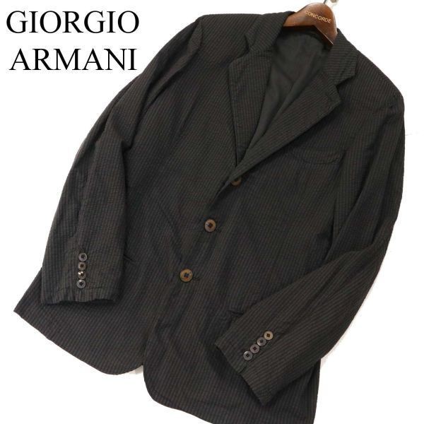 珍しい ジョルジオ ARMANI GIORGIO イタリア製★ アルマーニ Sz.46 メンズ G3T00573_2#M ブレザー ジャケット ストライプ シアサッカー★ 春夏 テーラードジャケット、ブレザー 珍しい ジョルジオ ARMANI GIORGIO イタリア製★ アルマーニ Sz.46 メンズ G3T00573_2#M ブレザー ジャケット ストライプ シアサッカー★ 春夏 テーラードジャケット、ブレザー