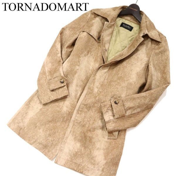 TORNADOMART トルネードマート 秋冬 中綿ライナー★ マイクロ スエード トレンチ コート Sz.M　メンズ　G2T03788_B#N_画像1