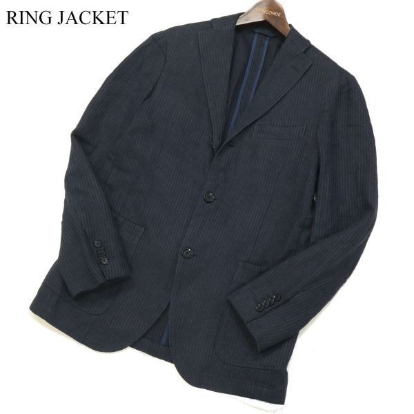 大人気定番商品 イタリア製生地 春夏 リングヂャケット × エストネーション JACKET RING by ESTNATION リネン 紺 G3T00839_3#M Sz.48 メンズ ジャケット Lサイズ 大人気定番商品 イタリア製生地 春夏 リングヂャケット × エストネーション JACKET RING by ESTNATION リネン 紺 G3T00839_3#M Sz.48 メンズ ジャケット Lサイズ