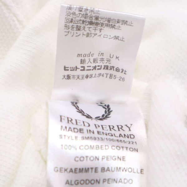 英国製 FRED PERRY × David David フレッドペリー × デイヴィッド デイヴィッド★半袖 デザイン ポロシャツ Sz.36　メンズ　G2T01831_6#A_画像7