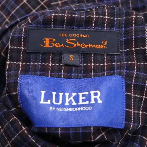 LUKER by NEIGHBORHOOD × Ben Sherman ネイバーフッド × ベンシャーマン LK刺繍★ 半袖 BD チェック シャツ Sz.S　メンズ　G2T01871_6#A_画像5