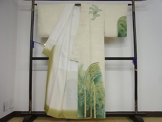 お試し価格!】【お試し価格!】訪問着 草花文 暈し染め 金彩 mop3514