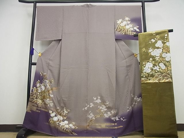 平和屋着物□極上訪問着・袋帯セット黄金糸秀水苑謹製暈し染め金彩反端