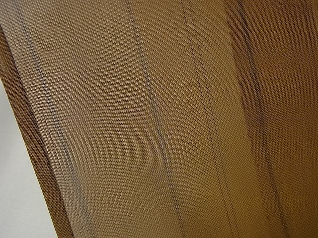 平和屋着物□極上 夏物 本場黄八丈 夏黄八 紗紬 縞 逸品3s2638