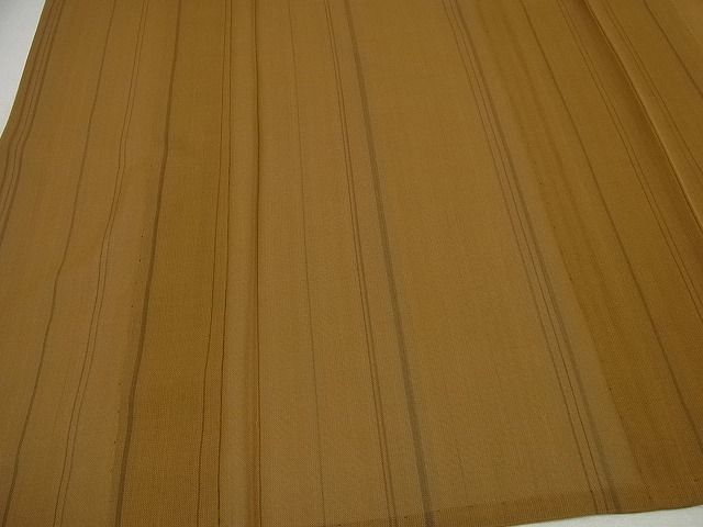 平和屋着物□極上 夏物 本場黄八丈 夏黄八 紗紬 縞 逸品3s2638