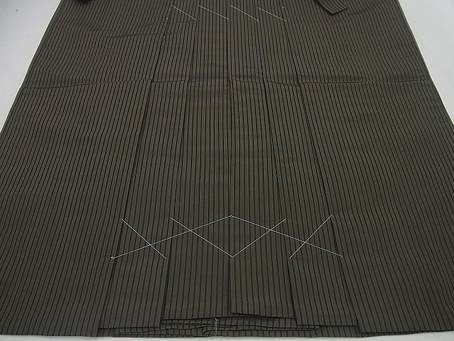 平和屋着物□極上 男性 馬乗り袴 縞 逸品 未使用3s2675