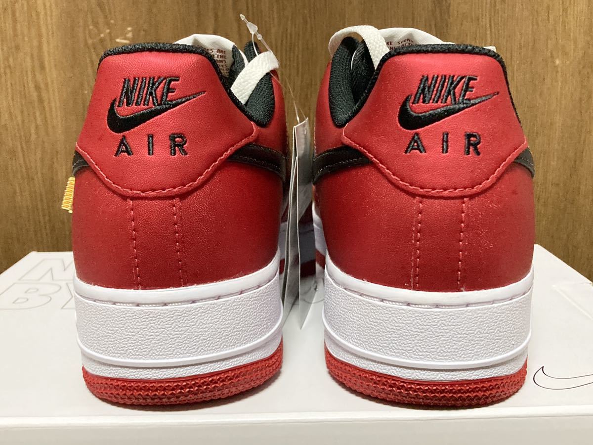 22年製 NIKE AIR FORCE 1 BY YOU ANNIVERSARY ナイキ エアフォース AF1【DQ8124-991】CHICAGO シカゴ マット メタリック レザー US9_画像3