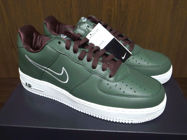 18年製 NIKE AIR FORCE 1 LOW RETRO HONG KONG ナイキ エアフォース AF1 B 香港 CO.JP【845053-300】グリーン 緑 US10.5_画像2