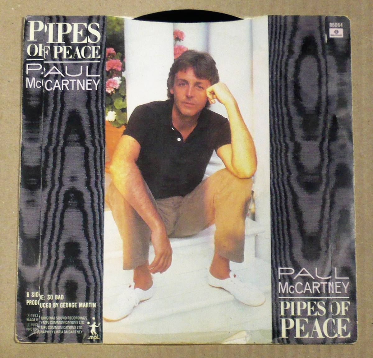 英シングル●PAUL McCARTNEY／Pipes Of Peace（レコードコレクターズ2020年9月号ポール・ベストソング75位） 全英4位 ピクチャースリーブ付_画像2