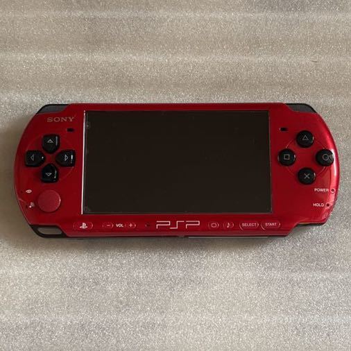 SONY PSP PSP-3000 ゲーム機 本体 ソニー Playstation Portable レッド