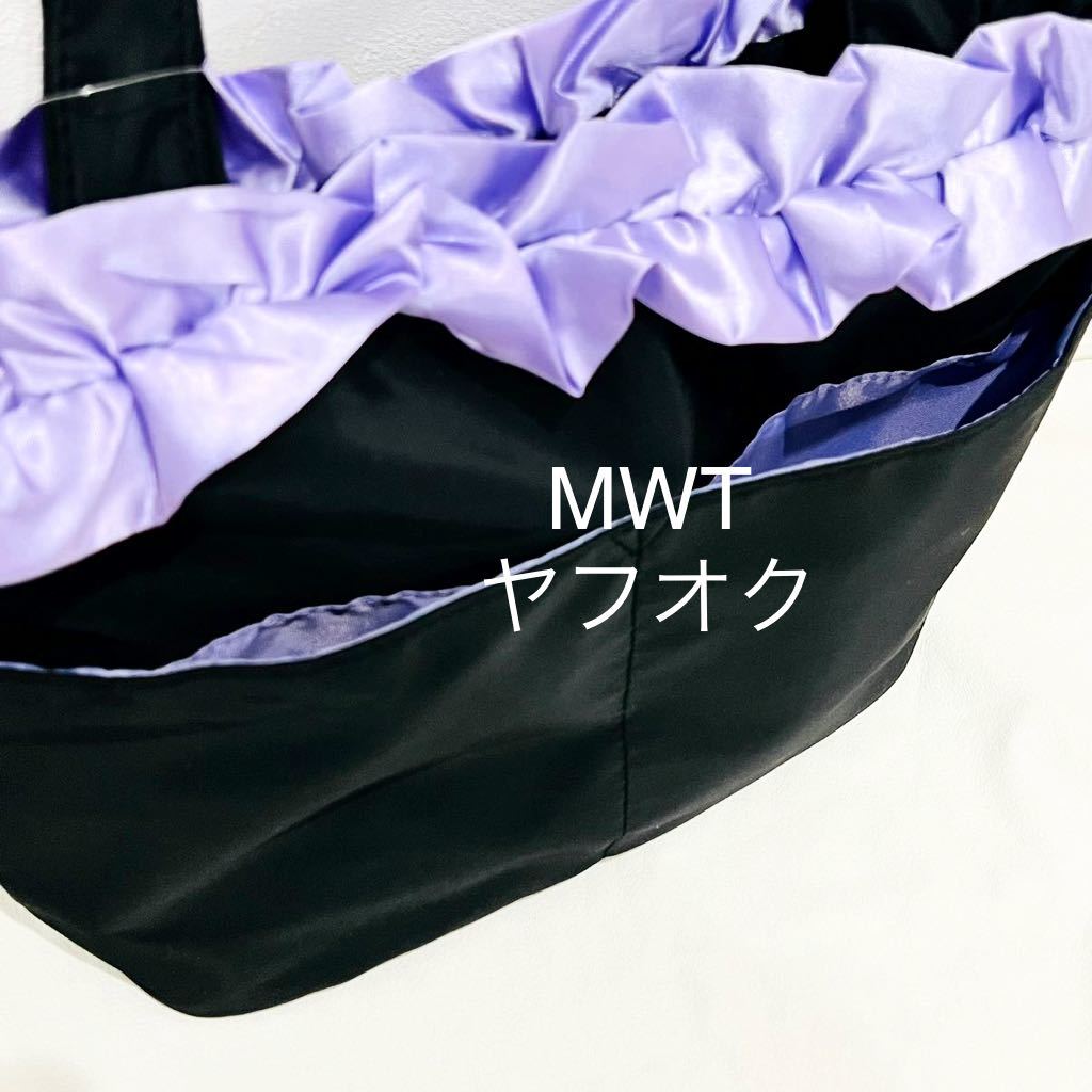 1329361 フリルトート　クロミ　サンリオ　レディース　メンズ　キッズ　ファッション　バッグ　ポーチ　財布　新品　ブラック　MWT_画像8