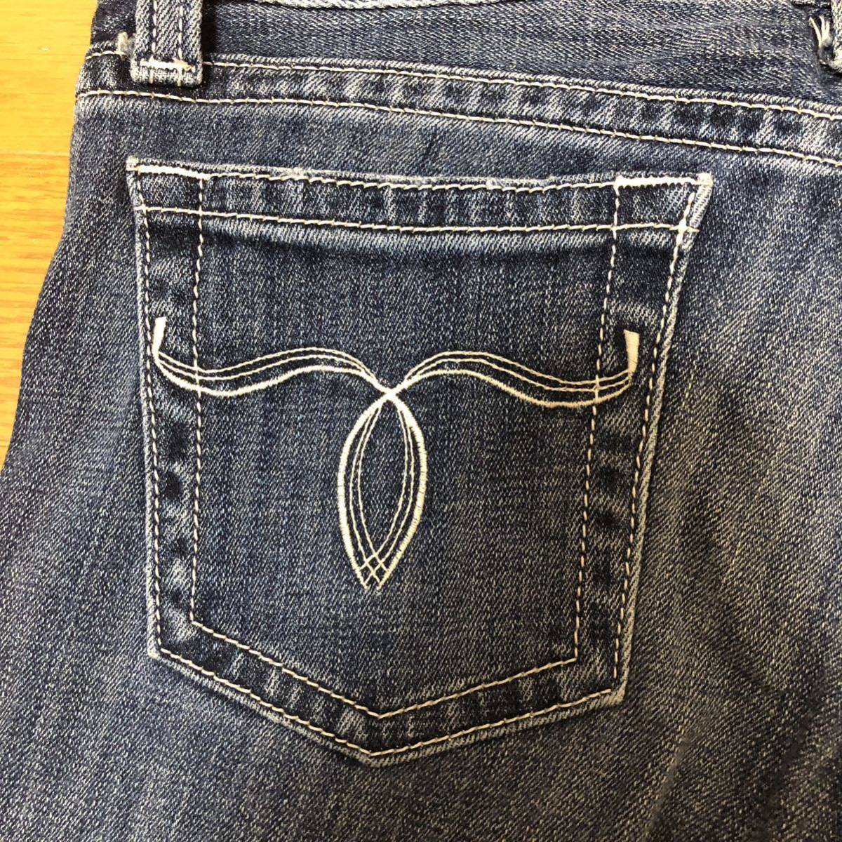 moussy jeans マウジー ホワイトステッチ スリスト スキニーデニム 25インチ_画像9