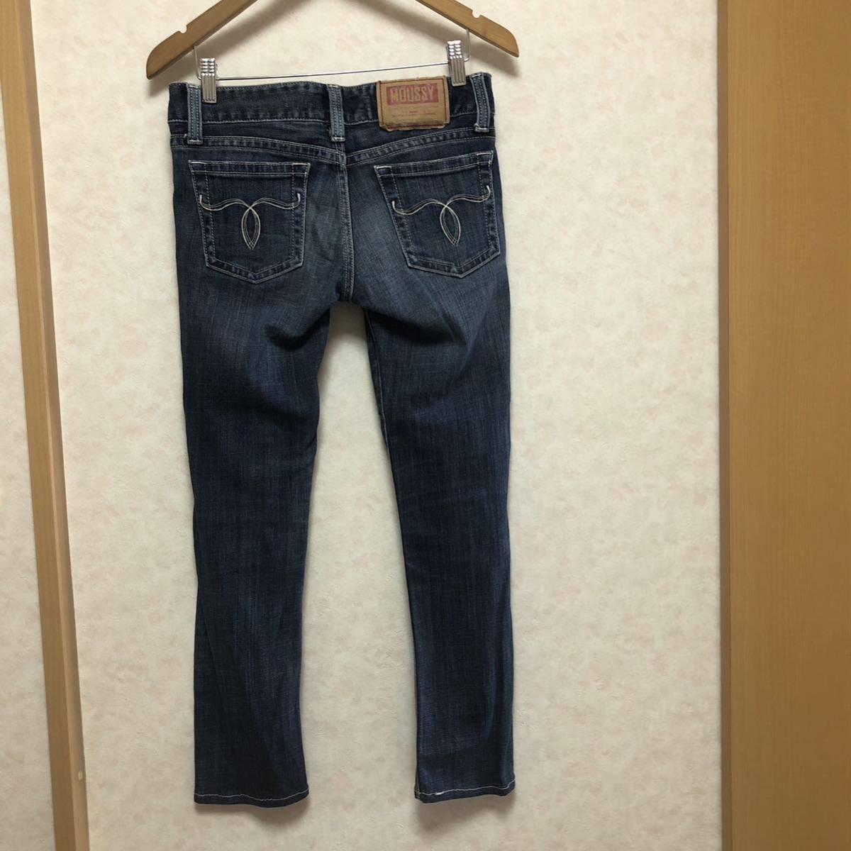 moussy jeans マウジー ホワイトステッチ スリスト スキニーデニム 25インチ_画像6