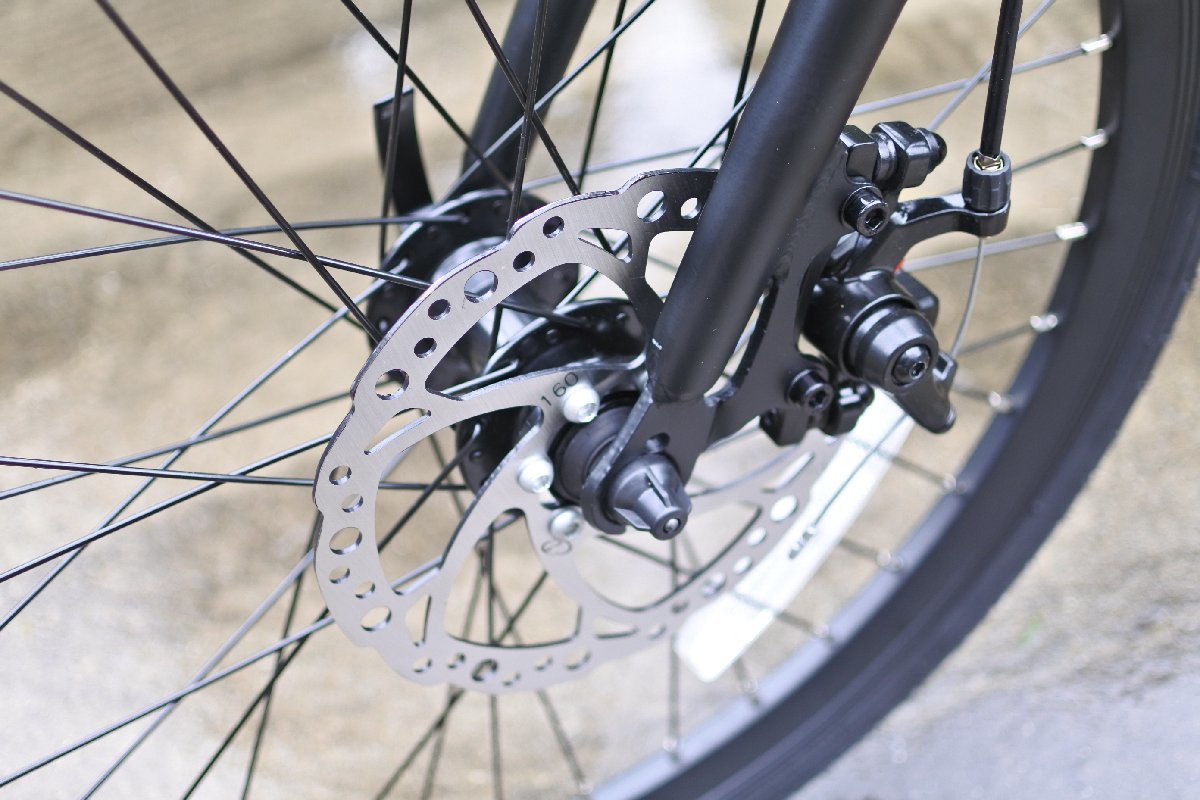 ☆1円スタート!新車!マットブラックフレームサイズL☆CALLE-STRミニベロ、ディスクブレーキ21スピード-KENDA20インチ451、前後クイック ミニベロ マットブラック!ディスクブレーキ搭載!KENDA20インチ451