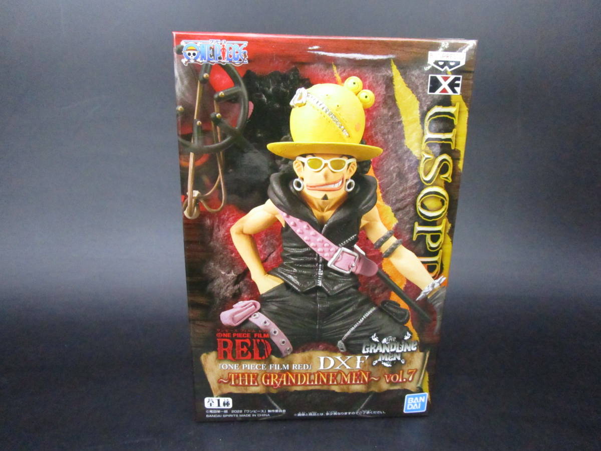  повторный стоимость доставки 510 иен не использовался One-piece DXF THE GRANDLINE MEN FILM RED фигурка vol.7 Usopp (DAA1