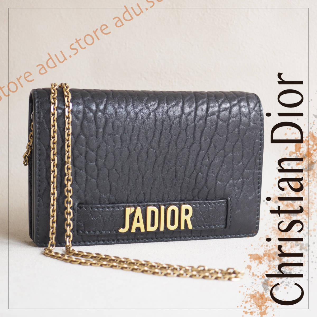 極美品★ ディオール Christian Dior ジャディオール J’ADIOR チェーンウォレット クラッチバッグ フラップ / ブランド メンズ レディース