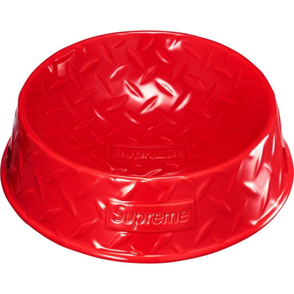 【新品 赤 23SS Diamond Plate Dog Bowl】 supreme シュプリーム ダイヤモンドプレートドッグボウル 犬 餌入れ red レッド hardies