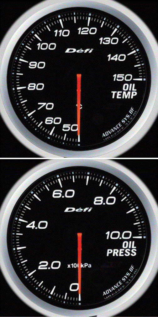 Defi ADVANCE ホワイト BF　油温計＆油圧計（６０φ）&　アドバンスコントロールユニットSE DF17701_画像5