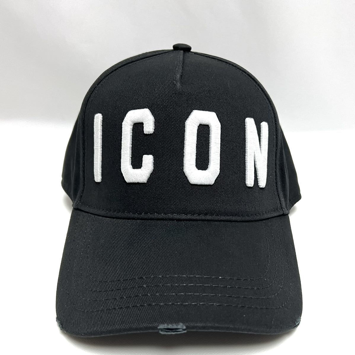 新品 DSQUARED2 BE ICON BASEBALL CAP ディースクエアード ICON ロゴ キャップ ブラック 帽子 黒 CAP アイコン  D2 ディースク 久保