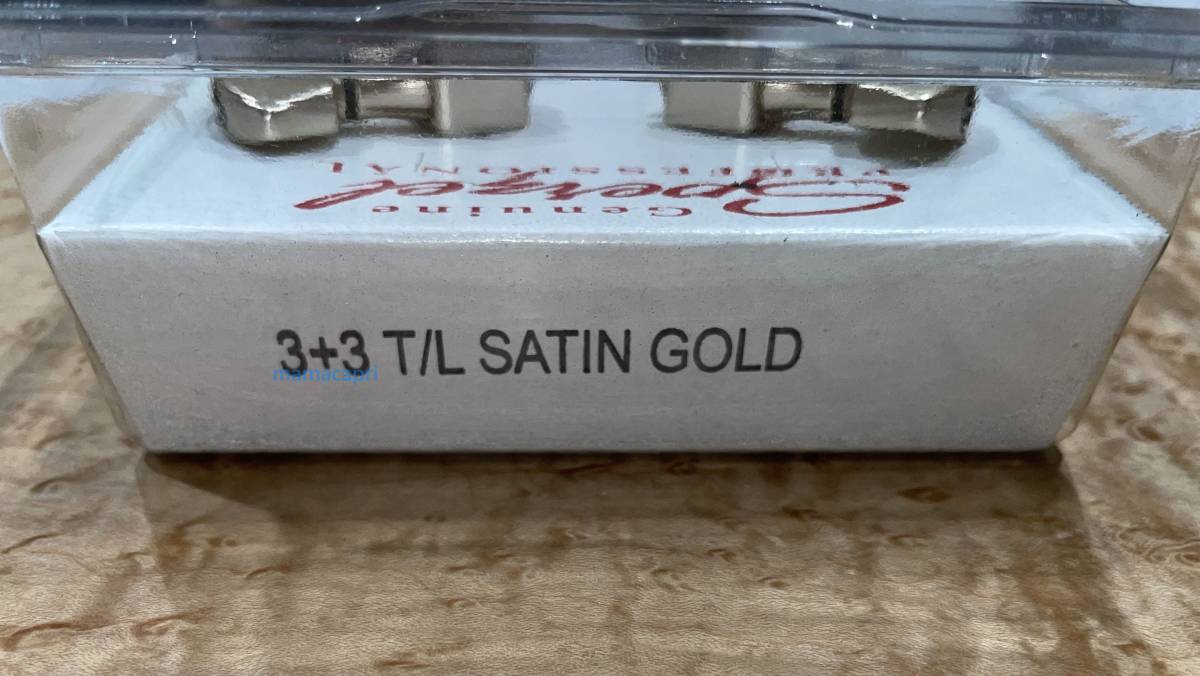新品Sperzel 3+3 Trim-Lok Locking Guitar Tuners Satin Gold スパーゼル3x3トリム ロック ロッキング3:3ペグ サテン ゴールド アメリカ製_画像3