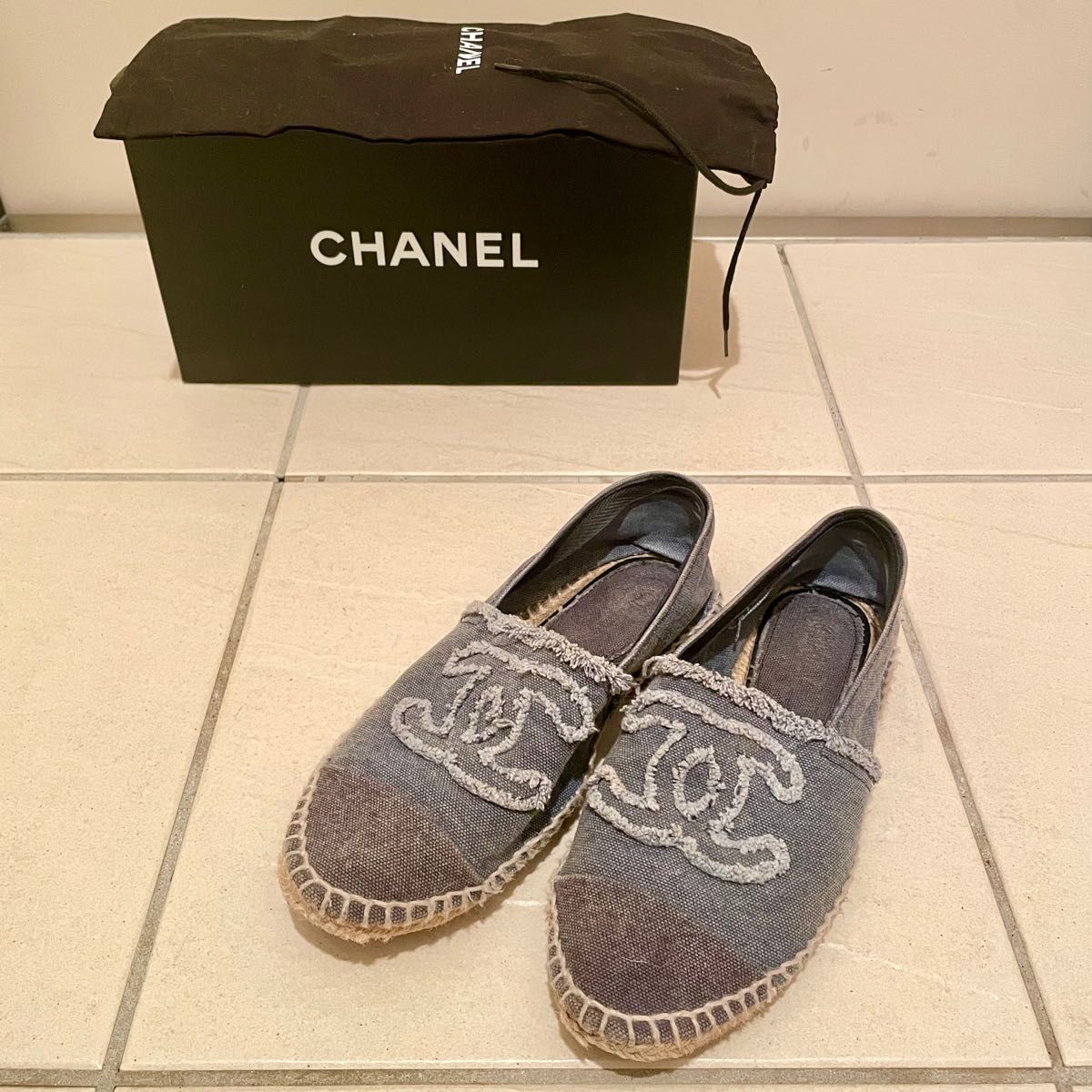 最終価格 CHANEL エスパドリーユ デニム 37-