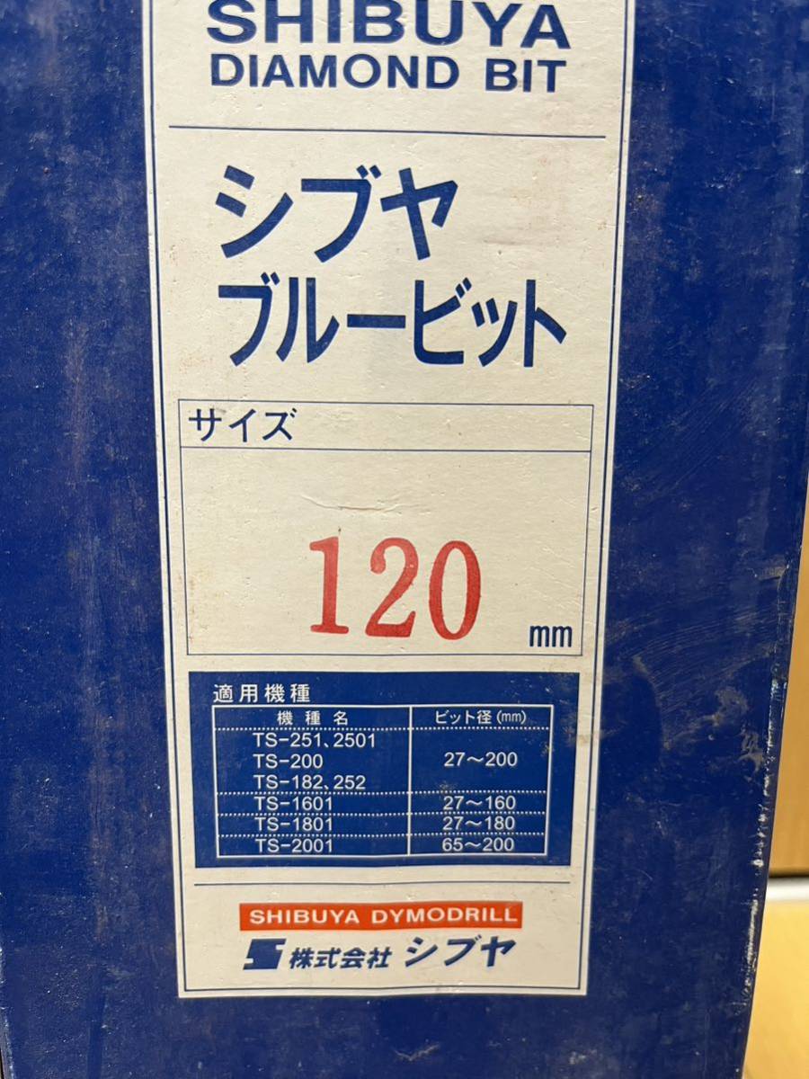 n⑤ SHIBUYA シブヤ　ブルービット　ダイヤモンドコアビット　120mm 元箱・説明書付属_画像4