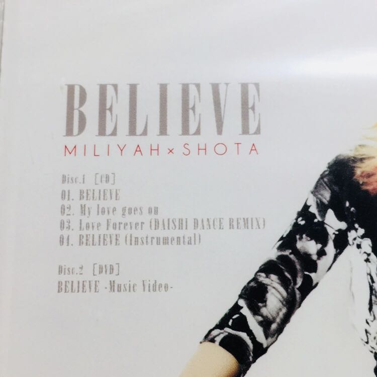 t1/在庫整理品!未開封!新品! /加藤ミリヤ×清水翔太 /BELIEVE /初回限定盤 CD+DVD /ゆうメール送料180円_画像4