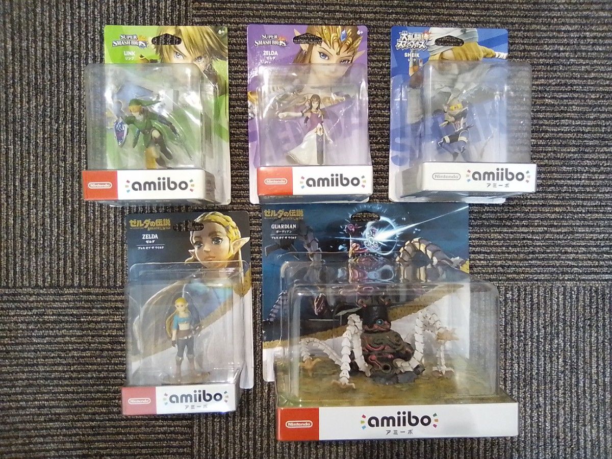 amiibo ゼルダ姫 他 計5体のセット ケース付 スマブラ ゼルダ姫 amiibo ゼルダ姫 他 計5体のセット ケース付 スマブラ ゼルダ姫