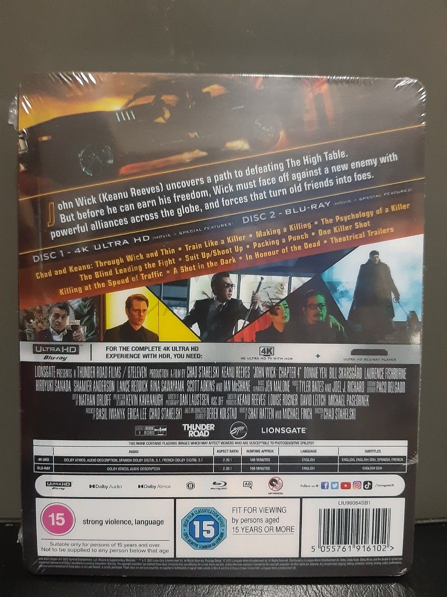 【新品未開封・欧州版】ジョン・ウィック チャプター4 4KUHD+ブルーレイ スチールブック 【新品未開封・欧州版】ジョン・ウィック チャプター4 4KUHD+ブルーレイ スチールブック
