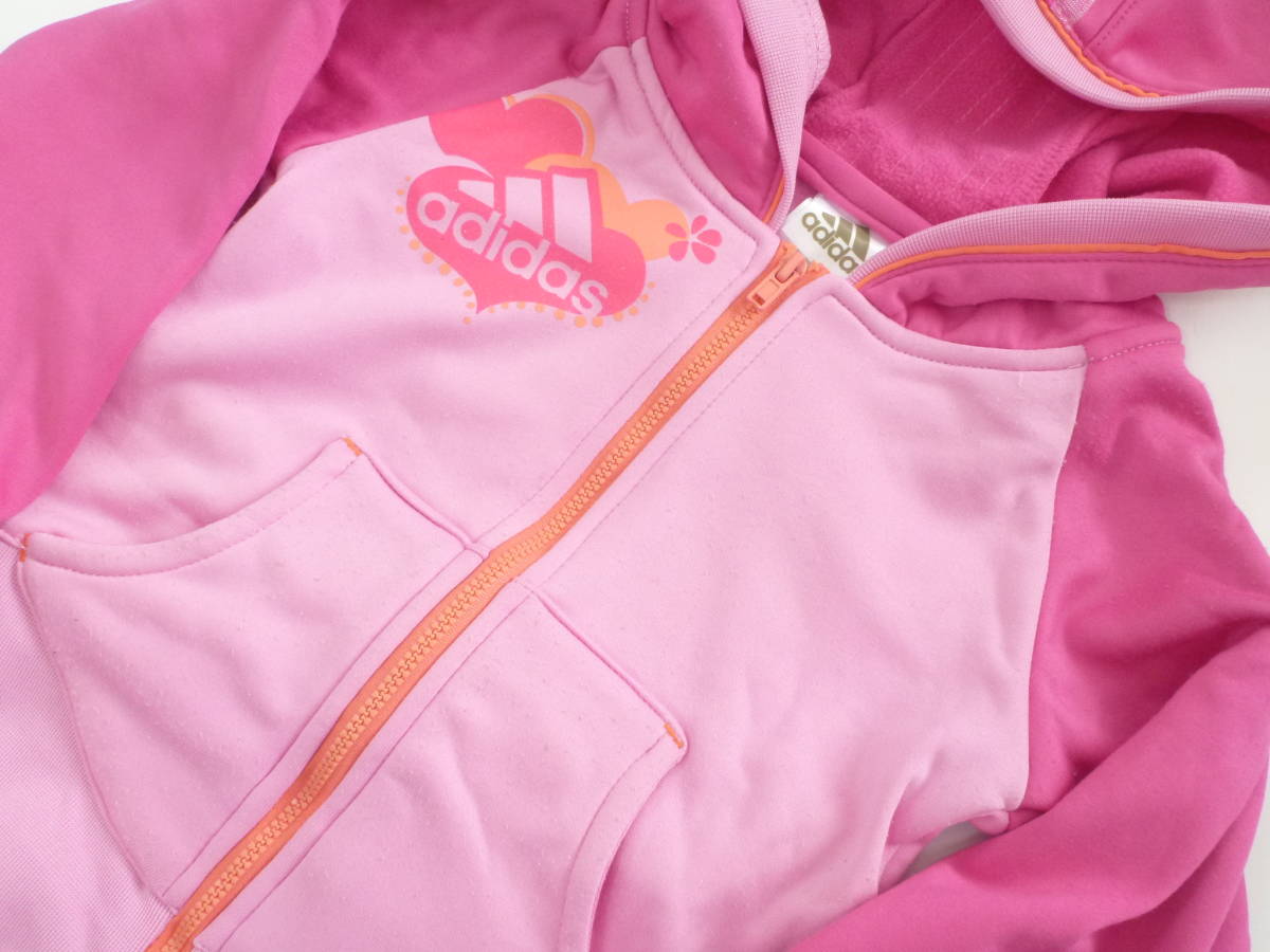  new goods adidas Adidas * pink lining nappy parka jacket 4...100 corresponding 