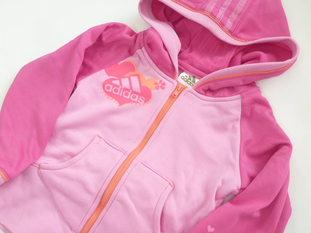  new goods adidas Adidas * pink lining nappy parka jacket 4...100 corresponding 