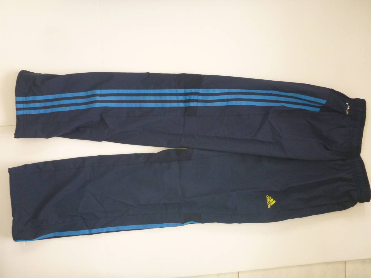 新品 adidas　アディダス★紺×水色　裏地メッシュ　パンツ　　裾ゴム　160　スポーツウェア　サッカー_画像4