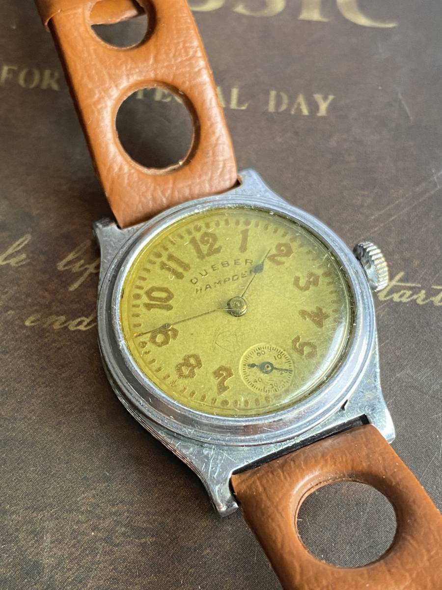 ハンプデン アンティーク 腕時計 ヴィンテージ 手巻き式 銀色 Hampden. _画像1