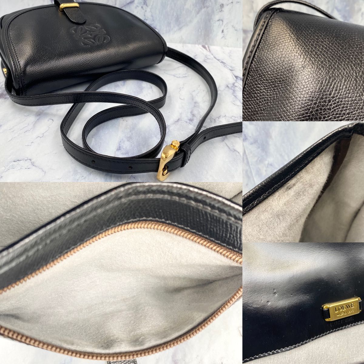 美品 オールドロエベ ヴィンテージ ショルダーバッグ ハーフ 美品 オールドロエベ ヴィンテージ ショルダーバッグ ハーフ
