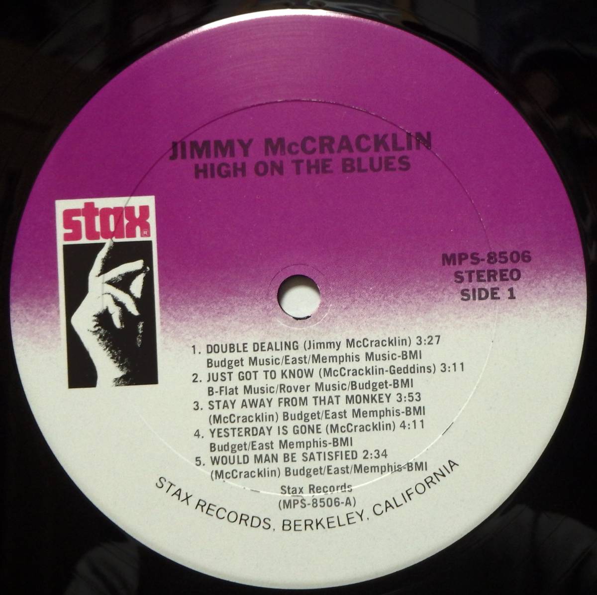 【BB208】JIMMY McCRACKLIN「High On The Blues」, 80 US Reissue/シュリンク　★ウエスト・コースト・ブルース/R&B_画像4