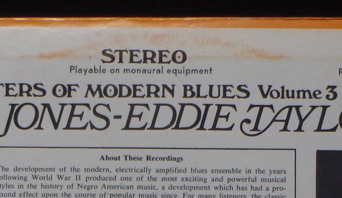 【BB073】FLOYD JONES - EDDIE TAYLOR「Masters Of Modern Blues Volume 3」, US Reissue　★シカゴ・ブルース_画像7