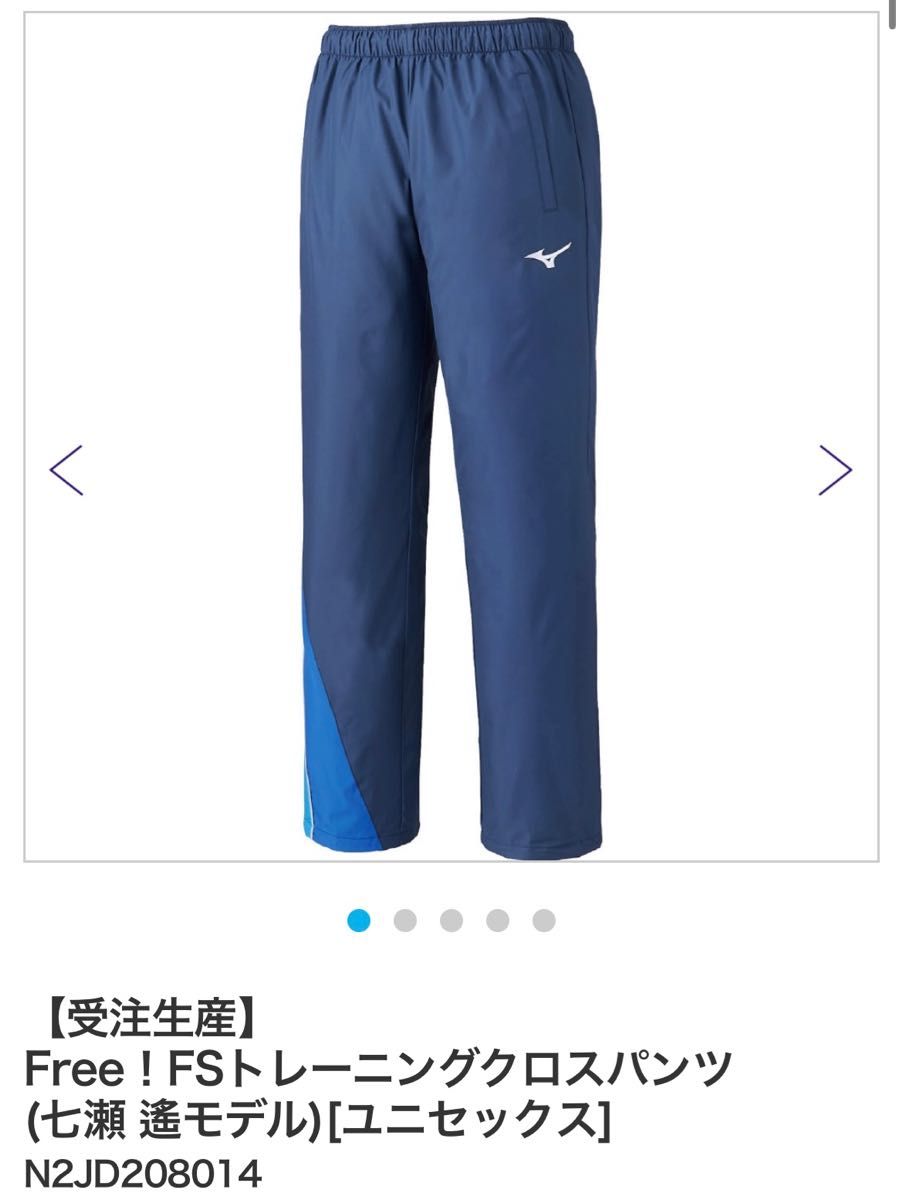 七瀬遙 モデル Free！FS トレーニングクロス ジャケット パンツ セット MIZUNO ミズノ コラボ