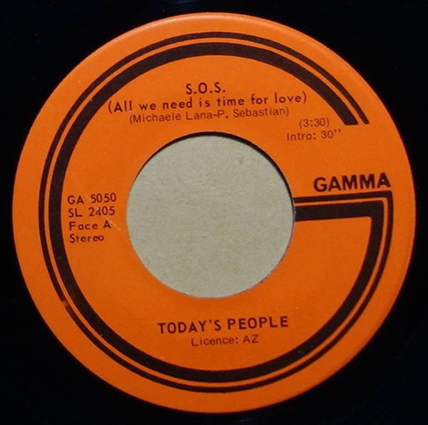 Soul/Pop◆カナダオリジナル◆Today's People - S.O.S. (All We Need Is Time For Love) / She Loves Me◆7inch/7インチ/試聴/超音波洗浄_画像1