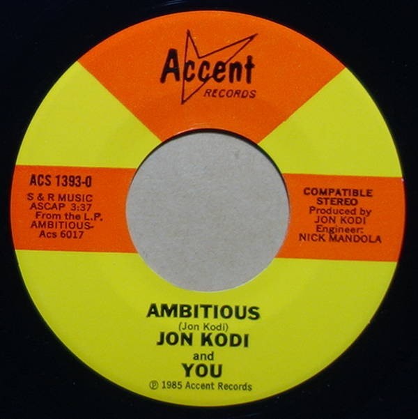 Boogie/Soul◆USオリジ/C.Slv◆マイナーブギー◆Jon Kodi And You - Ambitious / Lost Without You◆7inch/7インチ/試聴/超音波洗浄_画像1