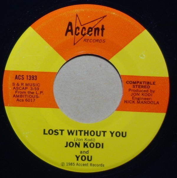Boogie/Soul◆USオリジ/C.Slv◆マイナーブギー◆Jon Kodi And You - Ambitious / Lost Without You◆7inch/7インチ/試聴/超音波洗浄_画像2