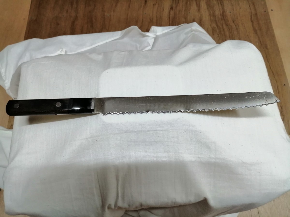  Sakai sword . Pilot INOX bread cutting kitchen knife steel made blade length 250mm