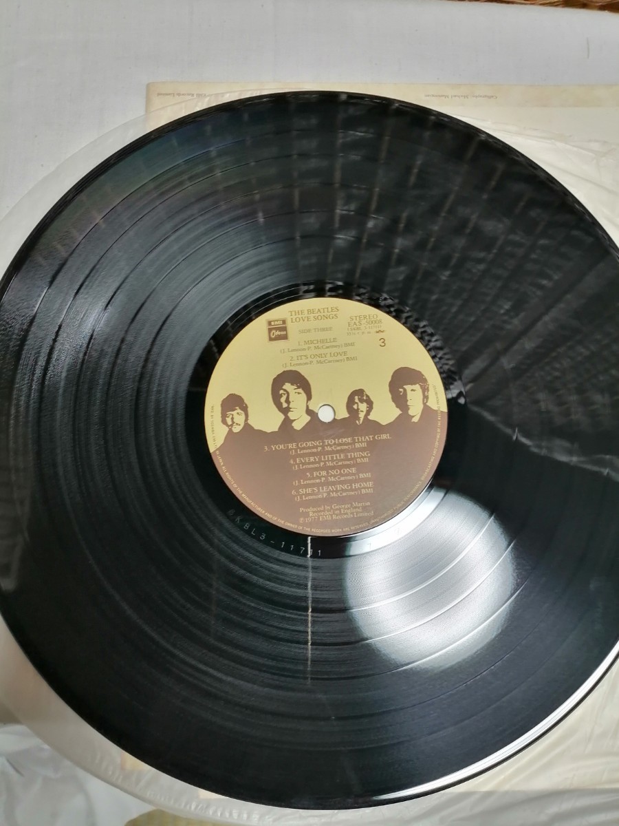 帯付き　ビートルズ「LOVE SONGS」日本製LPレコード2枚組　ワンオーナー_画像6