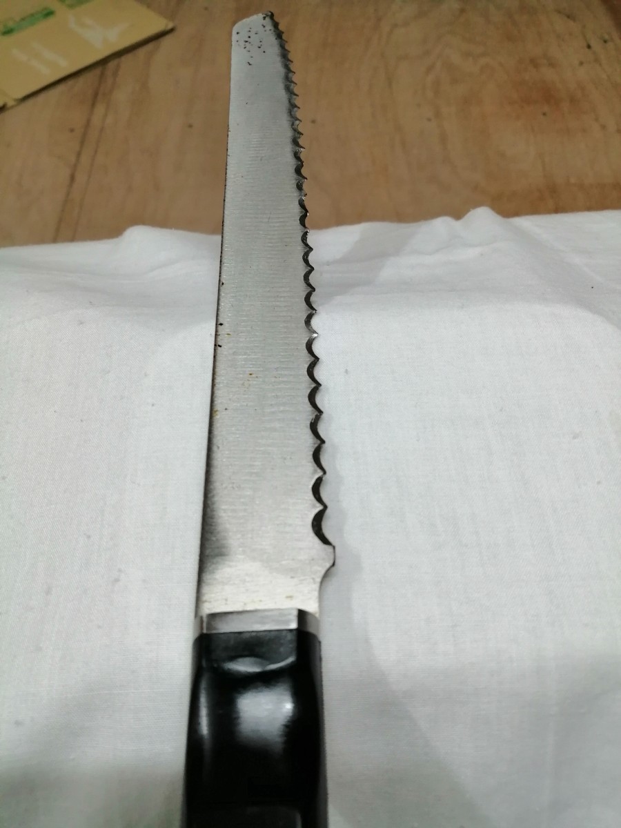  Sakai sword . Pilot INOX bread cutting kitchen knife steel made blade length 250mm