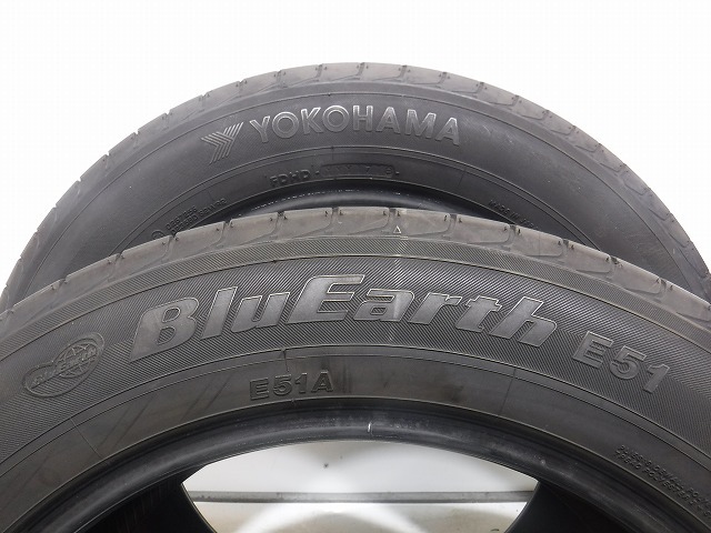 225-60R18 8分山 ヨコハマ ブルーアースE51A 2018年製 中古タイヤ【4本セット】送料無料(AM18-6016）_画像4