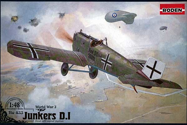 ●蔵出し！ ローデン 48-433 1/48 WW1 ユンカース D.1 前期型 単葉戦闘機_画像1