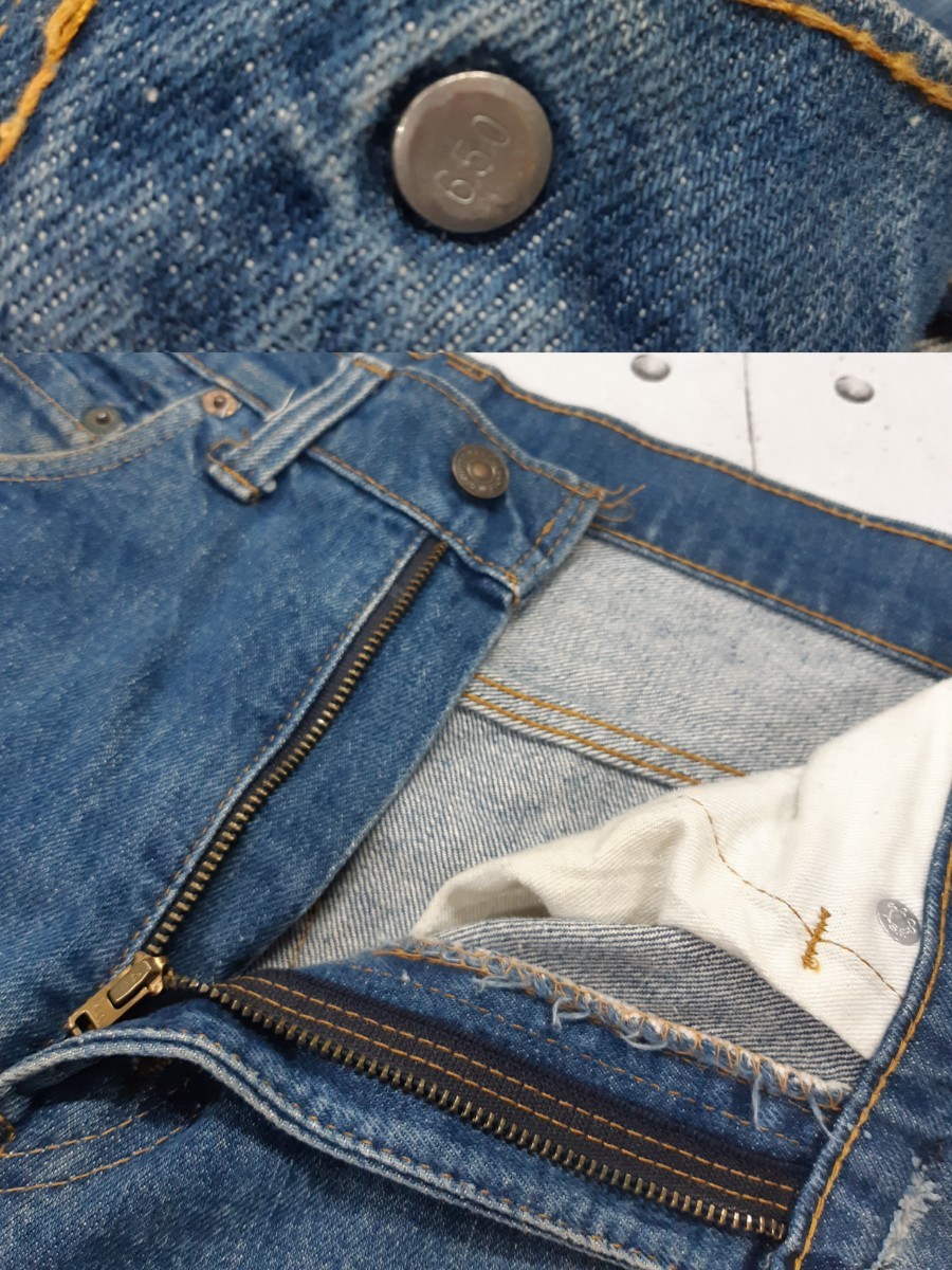 70s～ Levi's 517 內(nèi)股シングル TALON42 USA制 66后期 リーバイス ヴィンテージ オリジナル CAREタグ 黒カンヌキ 650 デニム パンツ